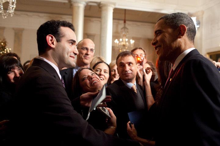 Ari joking for President Obama in the White House [Credit: The White House]